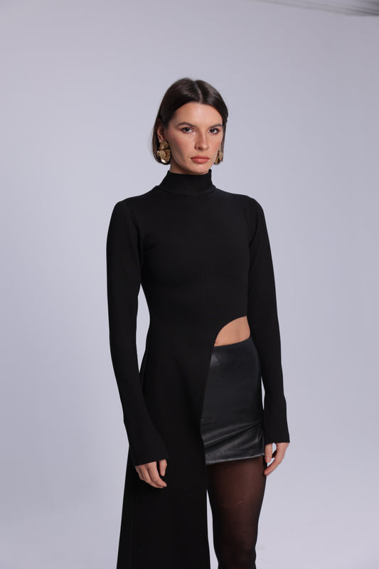 Black Asymmetrical Top.